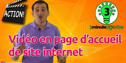 Vidéo en page d&rsquo;accueil de site internet